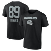 Brock Bowers Las Vegas Raiders Name & Number Team Wordmark T-Shirt Black - NFL