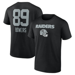 Brock Bowers Las Vegas Raiders Name & Number Team Wordmark T-Shirt Black - NFL