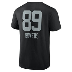 Brock Bowers Las Vegas Raiders Name & Number Team Wordmark T-Shirt Black - NFL