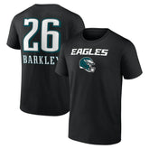 Saquon Barkley Philadelphia Eagles Name & Number Team Wordmark T-Shirt Black - NFL