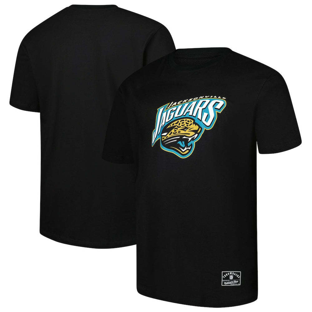 Jacksonville Jaguars Classic Crew Neck T-Shirt Black - Mitchell & Ness