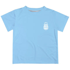 Argentina National Team Vive La Fete Youth Impressions Artwork T-Shirts - Light Blue