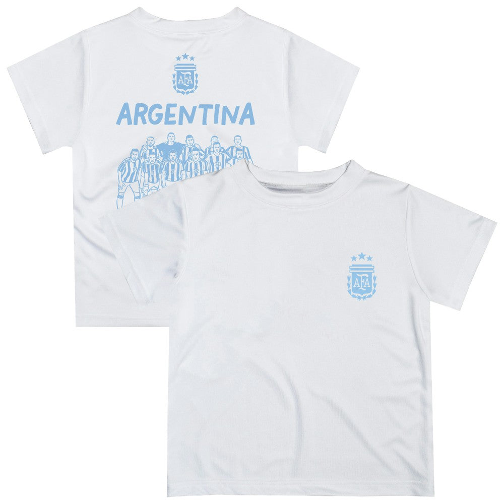 Argentina National Team Vive La Fete Youth Impressions Artwork Icons T-Shirts - White