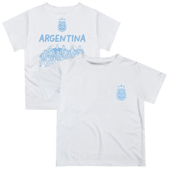 Argentina National Team Vive La Fete Youth Impressions Artwork Icons T-Shirts - White