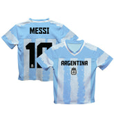 Lionel Messi Argentina National Team Vive La Fete Football Jerseys - Light Blue