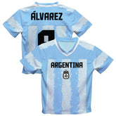 Julián Álvarez Argentina National Team Vive La Fete Football Jerseys - Light Blue