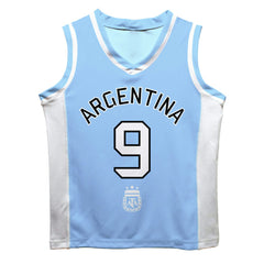 Julián Álvarez Argentina National Team Vive La Fete Mesh Basketball Jerseys - Light Blue