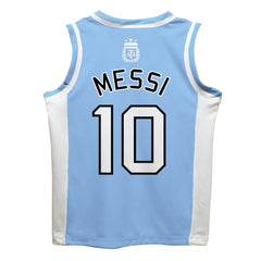 Lionel Messi Argentina National Team Vive La Fete Mesh Basketball Jerseys - Light Blue