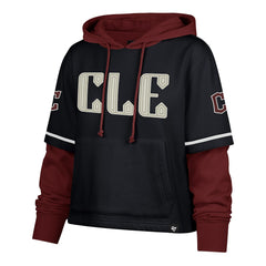 Cleveland Guardians '47 Women's City Connect Shortstop Cropped Pullover Hoodie Online