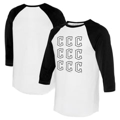 Cleveland Guardians Tiny Turnip Women's Logo Grid 3/4 Sleeve Raglan T-Shirt Sale