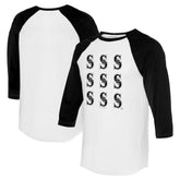 Seattle Mariners Tiny Turnip Women's Logo Grid 3/4 Sleeve Raglan T-Shirt On Sale