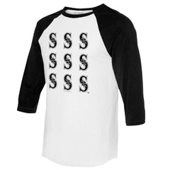 Seattle Mariners Tiny Turnip Women's Logo Grid 3/4 Sleeve Raglan T-Shirt On Sale