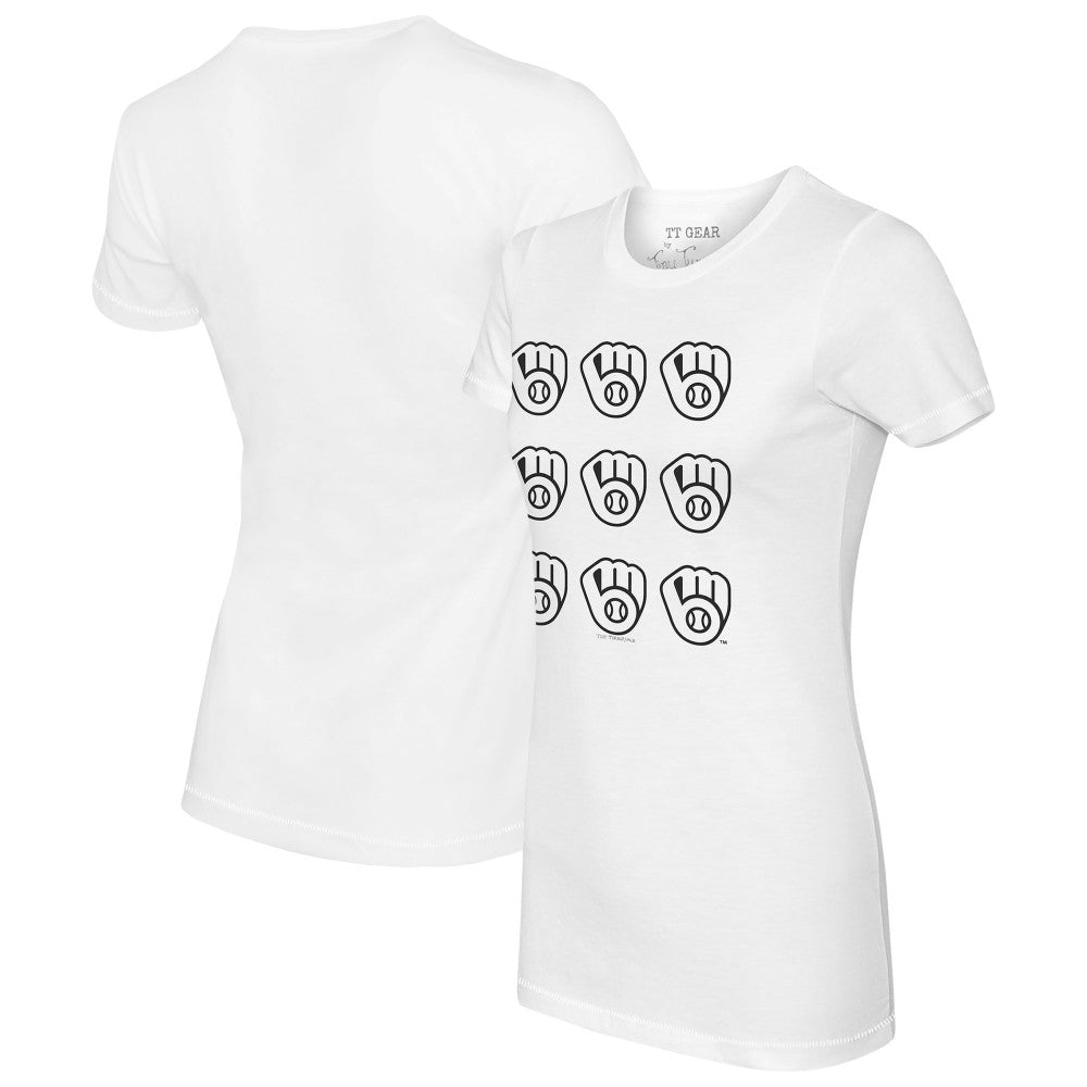 Milwaukee Brewers Tiny Turnip Women's Logo Grid T-Shirt Near Me