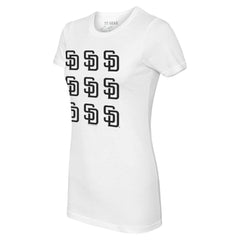 San Diego Padres Tiny Turnip Women's Logo Grid T-Shirt Lifestyle