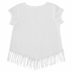 Seattle Mariners Tiny Turnip Girls Youth Logo Grid Fringe T-Shirt for sale