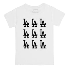 Los Angeles Dodgers Tiny Turnip Youth Logo Grid T-Shirt Clearance