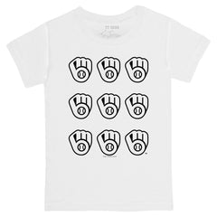 Milwaukee Brewers Tiny Turnip Youth Logo Grid T-Shirt for sale