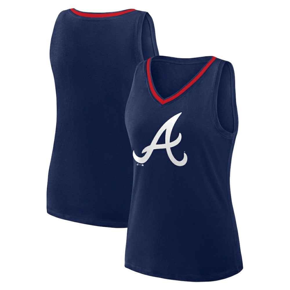 Atlanta Braves Women's Plus Sized Stellar Win V-Neck Tank Top discount