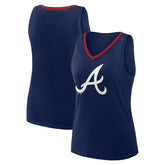 Atlanta Braves Women's Plus Sized Stellar Win V-Neck Tank Top discount