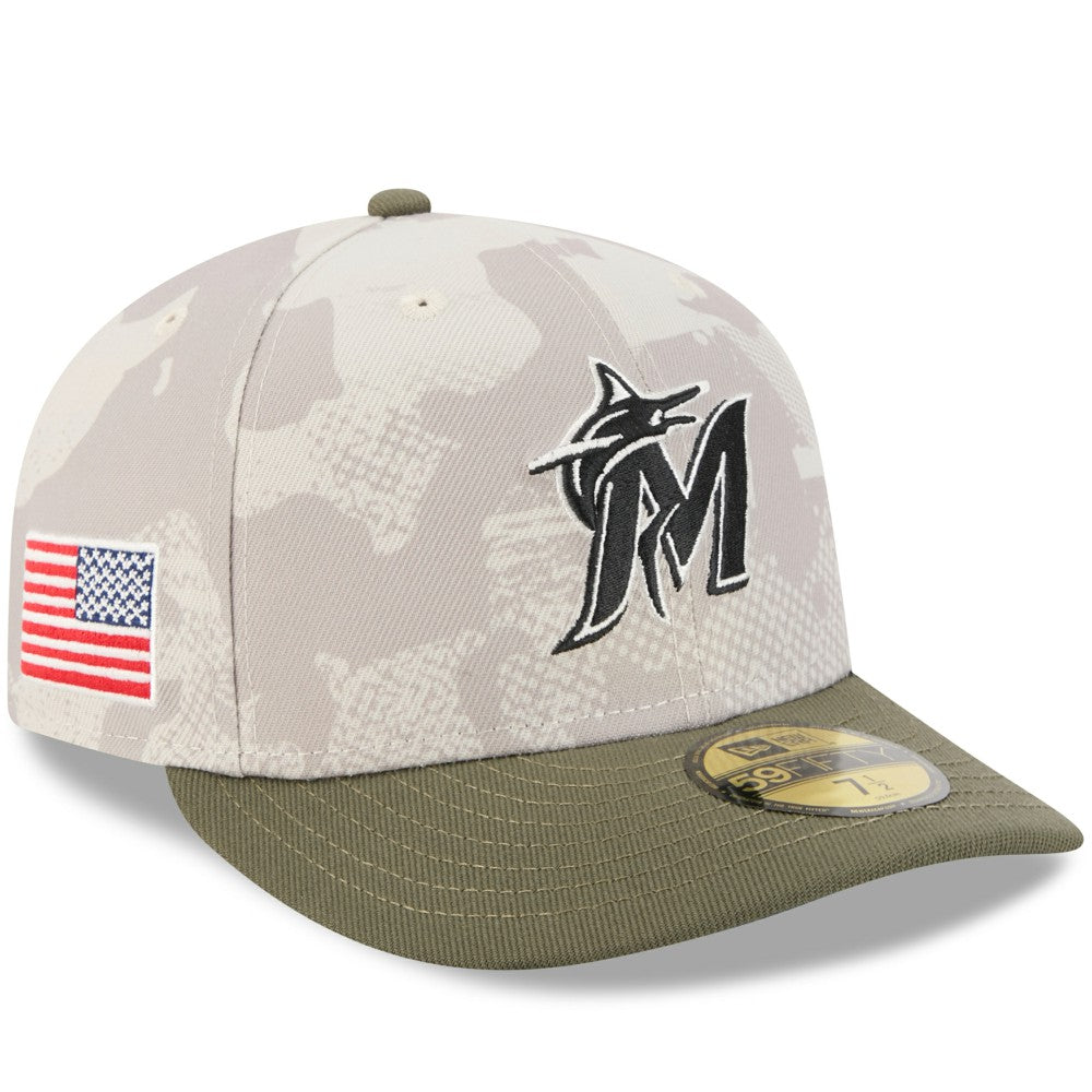 Miami Marlins New Era 2025 Armed Forces Day 59FIFTY Fitted Hat Clearance