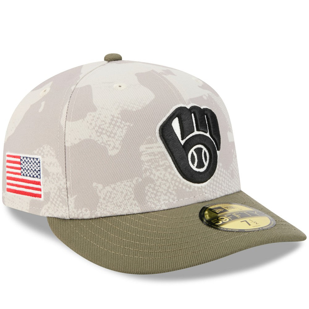 Milwaukee Brewers New Era 2025 Armed Forces Day 59FIFTY Fitted Hat Lifestyle