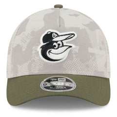 Baltimore Orioles New Era 2025 Armed Forces Day 9FORTY M-Crown A-Frame Adjustable Hat Lifestyle