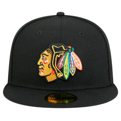 Chicago Blackhawks New Era Core 59FIFTY Fitted Hat Black