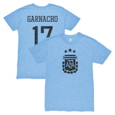 Alejandro Garnacho Argentina National Team 1863FC Player Vintage Tri-Blend T-Shirts - Light Blue