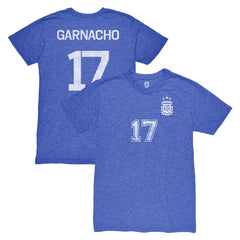 Alejandro Garnacho Argentina National Team 1863FC Player Vintage Tri-Blend T-Shirts - Blue