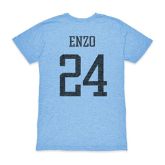 Enzo Fernández Argentina National Team 1863FC Player Vintage Tri-Blend T-Shirts - Light Blue