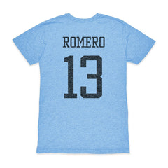 Cristian Romero Argentina National Team 1863FC Player Vintage Tri-Blend T-Shirts - Light Blue
