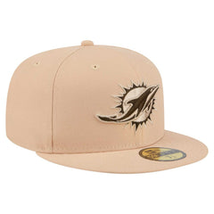 Miami Dolphins New Era Candied Pecan 59FIFTY Fitted Hat Tan - NFL