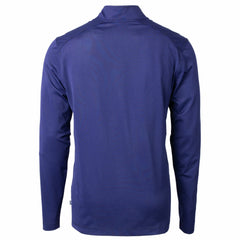 Kansas City Royals Cutter & Buck Big & Tall Virtue Eco Pique Micro Stripe Recycled Quarter-Zip Pullover Top discount