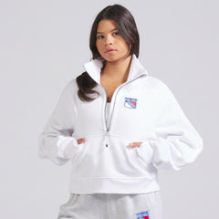 New York Rangers lululemon Women's Scuba Oversized Half Zip Top White