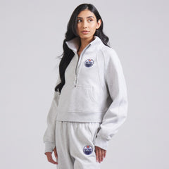 Edmonton Oilers - lululemon Women's Scuba Oversized Half Zip Top Heather Gray