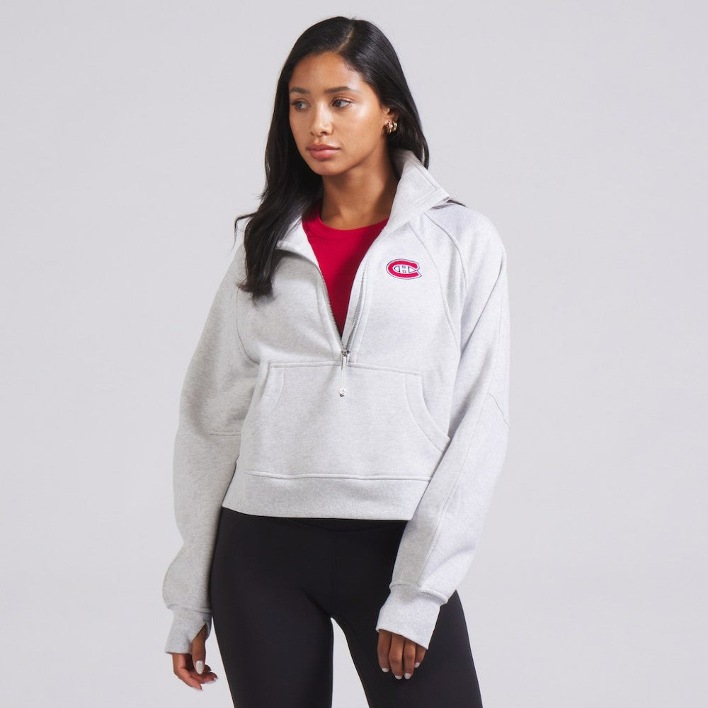 Montreal Canadiens - lululemon Women's Scuba Oversized Half Zip Top Heather Gray