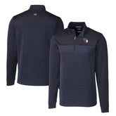 Cleveland Guardians Cutter & Buck Big & Tall Traverse Stretch Eco Stripe DryTec Quarter-Zip Top Clearance
