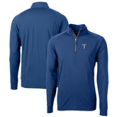 Texas Rangers Cutter & Buck Big & Tall Adapt Eco Knit Stretch Recycled Quarter-Zip Pullover Top for sale