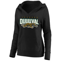 Jacksonville Jaguars Women's Plus Size Retro Logo Pullover Hoodie Black - Mitchell & Ness