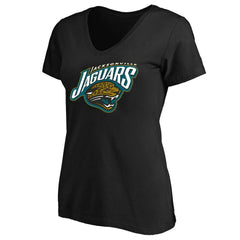Jacksonville Jaguars Women's Plus Size Classic Logo T-Shirt Black - Mitchell & Ness