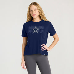 Dallas Cowboys Women's Line Em Up T-Shirt Navy - Fanatics