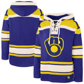 Milwaukee Brewers '47 Superior Lacer Pullover Hoodie Clearance