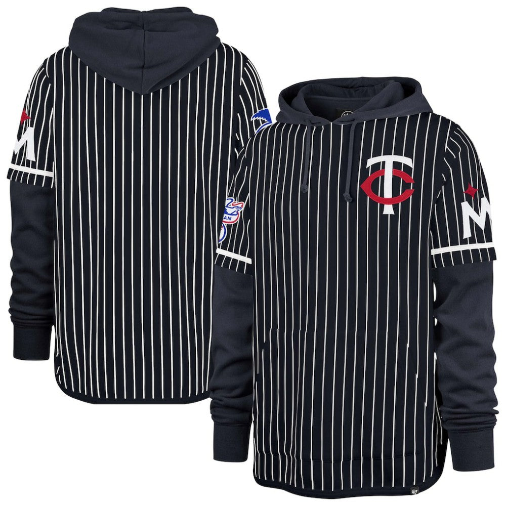 Minnesota Twins '47 Pinstripe Double Header Pullover Hoodie discount