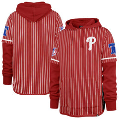 Philadelphia Phillies '47 Pinstripe Double Header Pullover Hoodie Lifestyle
