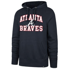 Atlanta Braves '47 Velocity Headline Pullover Hoodie Clearance