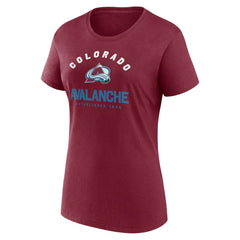 Colorado Avalanche - Logo Athletic Women's Unrivaled T-Shirt Burgundy