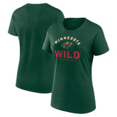 Minnesota Wild - Logo Athletic Women's Unrivaled T-Shirt Green