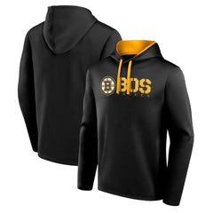 Boston Bruins Logo Athletic Head Start Pullover Hoodie Black
