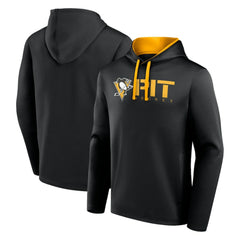 Pittsburgh Penguins Logo Athletic Head Start Pullover Hoodie Black