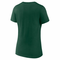 NBA - Milwaukee Bucks Logo Athletic Women's Unrivaled V-Neck T-Shirt - Hunter Green